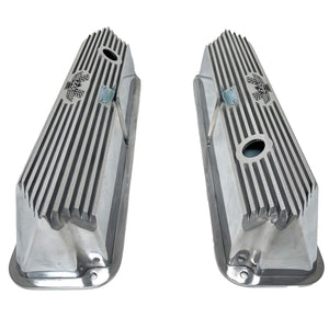 Ford FE Tall 445 American Eagle Valve Covers - Finned - Polished