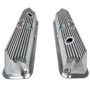 Ford FE 445 American Eagle Valve Covers - Tall, Finned - Polished