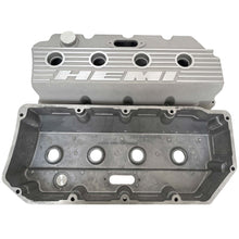 Load image into Gallery viewer, Mopar 426 Hemi Logo Valve Covers Finned - Bead Blasted