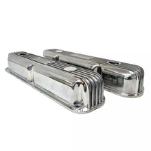 Load image into Gallery viewer, Mopar 318, 340, 360 Finned Valve Covers - Die-Cast - Custom - Polished
