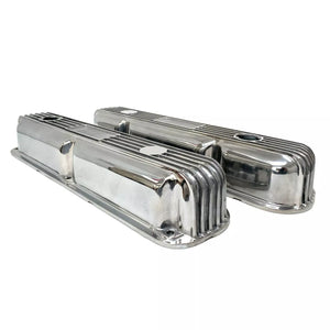 Mopar 318, 340, 360 Finned Valve Covers - Die-Cast - Custom - Polished
