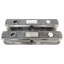 Load image into Gallery viewer, Mopar 318, 340, 360 Finned Valve Covers - Die-Cast - Custom - Polished
