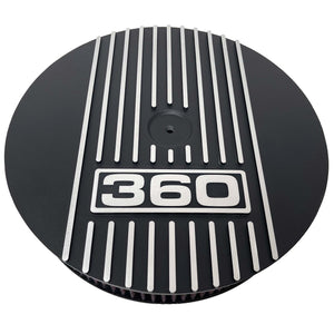 14" Round 360 Air Cleaner Lid Kit - Style 2 - Black
