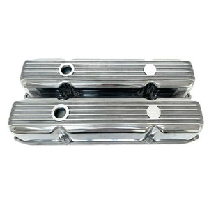 Mopar 383, 400, 440 Finned Valve Covers - Die-Cast Aluminum - Polished