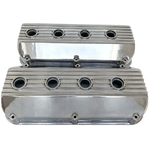 Hemi 392 Finned Valve Covers - Die-Cast Aluminum - Polished