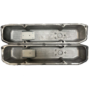 Mopar 383, 400, 440 Finned Valve Covers - Die-Cast Aluminum - Orange