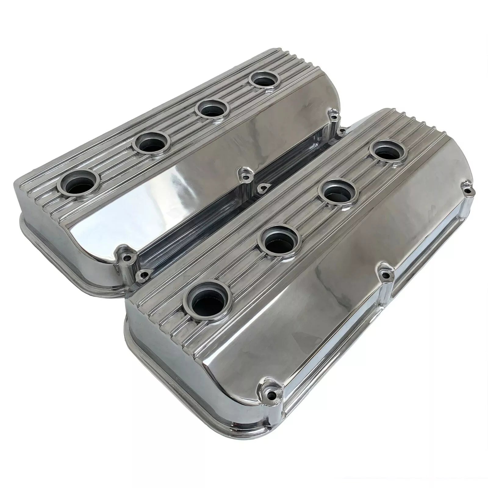 Mopar 392 Hemi All Fins Valve Covers – Die-Cast Aluminum – Bead Blast Finish – Ansen