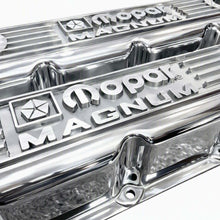 Load image into Gallery viewer, Mopar Magnum Diecast Logo Valve Covers - New Old Stock - Polished