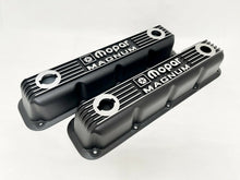 Load image into Gallery viewer, Mopar Magnum Diecast Logo Valve Covers - New Old Stock - Black