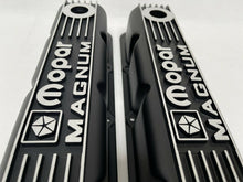 Load image into Gallery viewer, Mopar Magnum Diecast Logo Valve Covers - New Old Stock - Black