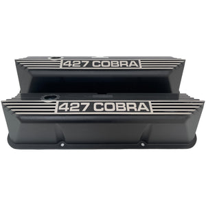 Ford FE 427 COBRA Valve Covers Tall - Long Plate - Black