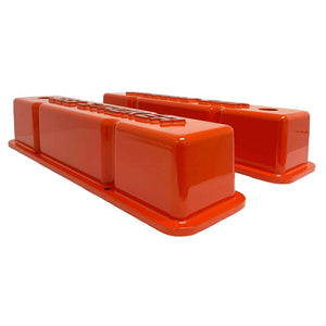 383 STROKER Small Block Chevy Tall Valve Covers - Orange