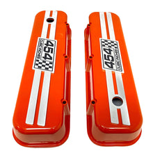 Load image into Gallery viewer, 454 Cubic Inches Big Block Chevy Valve Covers &amp; Air Cleaner Kit - Billet Top - Orange