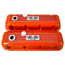 Load image into Gallery viewer, Big Block Chevy 572 Valve Covers, Flag Logo &amp; 14&quot; Air Cleaner - Orange