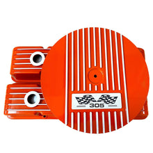 Load image into Gallery viewer, Small Block Chevy 305 Flag Logo Valve Covers &amp; 13&quot; Air Cleaner - Orange