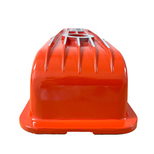Small Block Chevy 350 Valve Covers, Finned - Orange