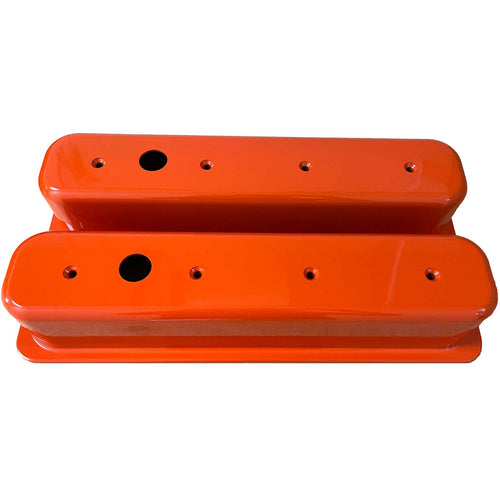 Small Block Chevy Tall Center Bolt Valve covers - Custom - Orange