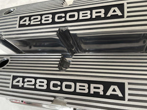 Ford Small Block Pentroof 428 Cobra Tall Valve Covers - Polished