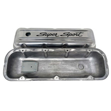 Load image into Gallery viewer, Big Block Chevy Super Sport Logo Polished Valve Covers, Classic, Smooth Top