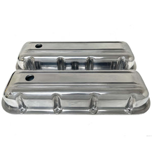 Chevy Big Block Classic Polished Valve Covers - Custom Engravable