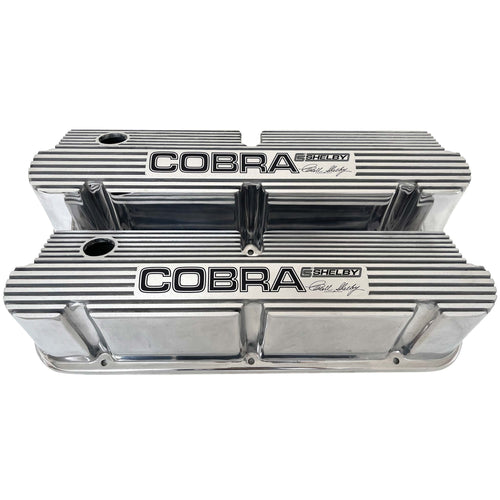 Ford Small Block Pentroof CS Shelby Cobra Tall Valve Covers - Polished