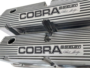 Ford Small Block Pentroof CS Shelby Cobra Tall Valve Covers - Polished