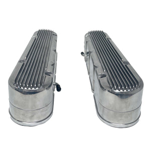 GM Polished, Finned LS Valve Covers w/Coil Mounts & Cover