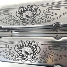 Load image into Gallery viewer, Small Block Chevy Tall Valve Covers - Skeleton Design - Polished