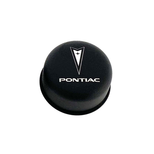 Pontiac Arrow Logo with Text - Single Breather and Grommet - Black