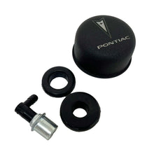 Load image into Gallery viewer, Pontiac Chrome Valve Cover Breather &amp; Small PCV Vave Set - Black