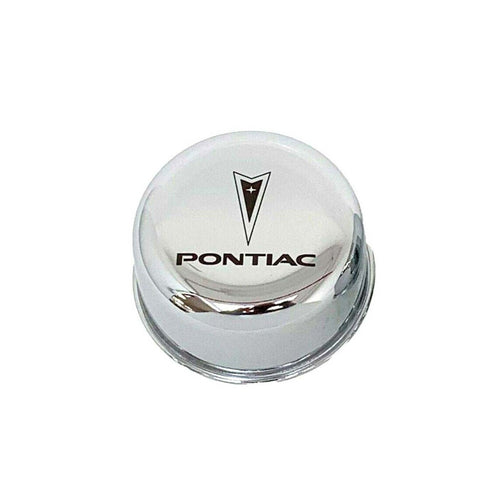 Pontiac Logo with Text Single Breather and Grommet - Chrome