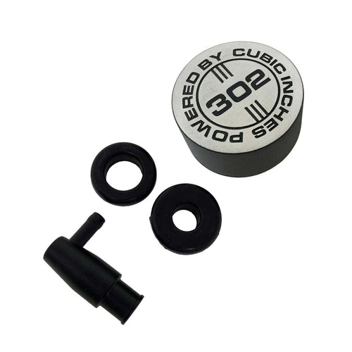 Ford 302 Die-Cast Aluminum Breather & Billet PCV Valve - Black