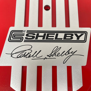 CS Shelby Signature 15" Oval Air Cleaner Kit - Raised Billet Top - Style 1 - Red