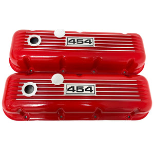 Big Block Chevy 454 Logo Valve Covers - Red