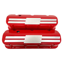 Load image into Gallery viewer, Big Block Chevy Tall Slant Top Valve Covers with Custom Billet Top - Red