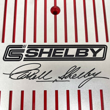 Load image into Gallery viewer, Carroll Shelby Signature 15&quot; Oval Air Cleaner Kit - Finned Billet Top - Red