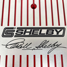 Load image into Gallery viewer, CS Shelby 15&quot; Finned Billet Top Air Cleaner Kit - Red