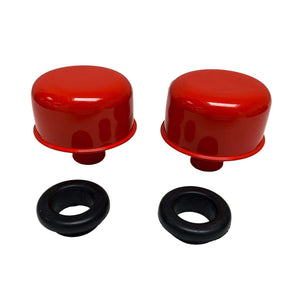 Red Valve Cover Breather Set