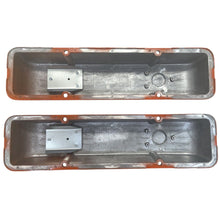 Load image into Gallery viewer, Small Block Chevy Classic Finned Custom Valve Covers - Orange