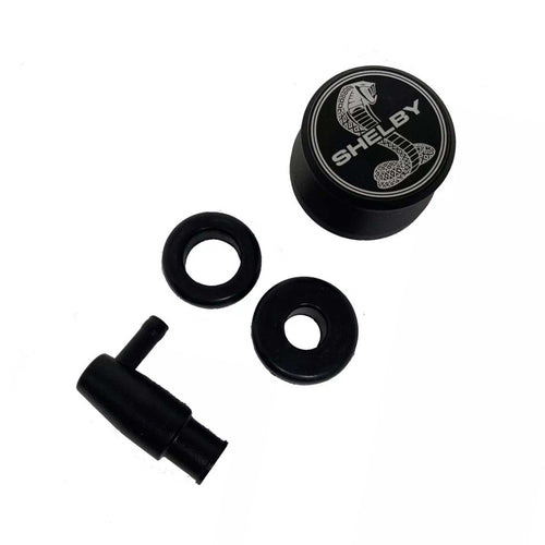 Shelby Snake Billet Aluminum Breather & PCV Valve - Black