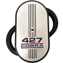 Load image into Gallery viewer, Ford 427 Cobra 15&quot; Oval Air Cleaner Kit - 3 Color Logo - Silver