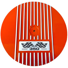 Load image into Gallery viewer, Small Block Chevy 350 Flag Logo Valve Covers &amp; 13&quot; Air Cleaner - Orange