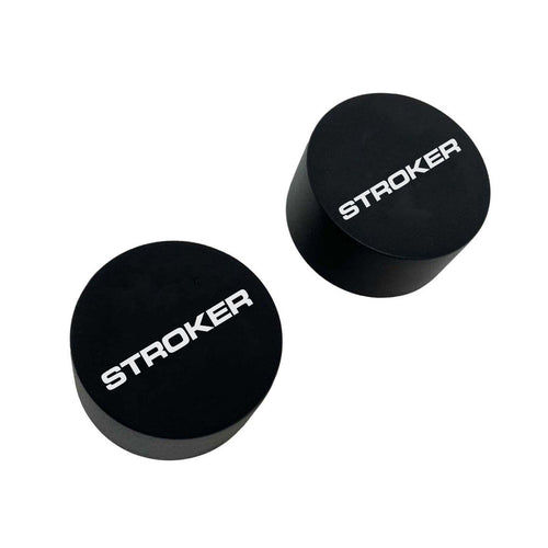 Black STROKER Diecast Aluminum Valve Cover Breathers