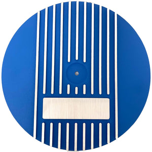 13" Round Finned Air Cleaner Kit - Custom - Blue