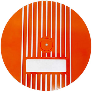14" Round Finned Air Cleaner Kit - Custom - Orange