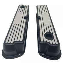 Load image into Gallery viewer, Ford Small Block 289 351W Tall Valve Covers - Wide Fin - Custom - Black