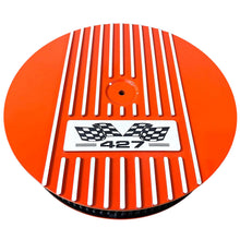 Load image into Gallery viewer, Big Block Chevy 427 Flag Logo 14&quot; Air Cleaner Kit - Orange