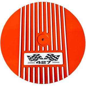 Big Block Chevy 427 Flag Logo 14" Air Cleaner Kit - Orange