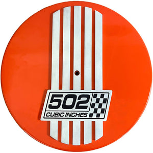 Chevy 502 Cubic Inches 14" Raised Billet Top Air Cleaner - Orange