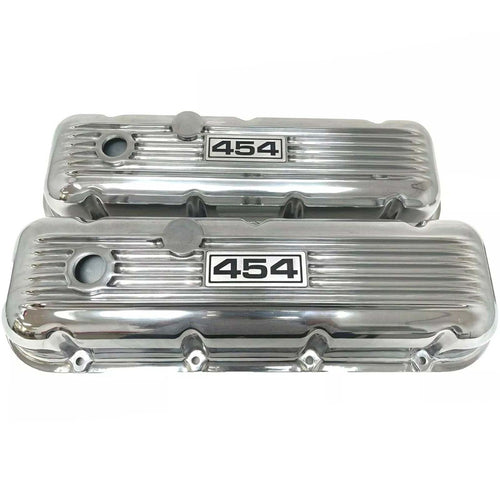 Big Block Chevy 454 Finned Valve Covers - Polished